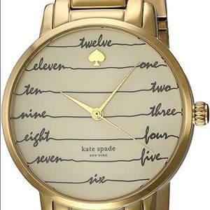 Kate Spade Goldtone Gramercy Chalkboard Watch